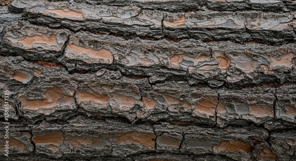 Detailed Tree Bark Texture Rough Surface Natural Wood Close-up Macro Detail Detailed Tree Bark Texture Rough Surface Natural Wood Close-up Macro Detail