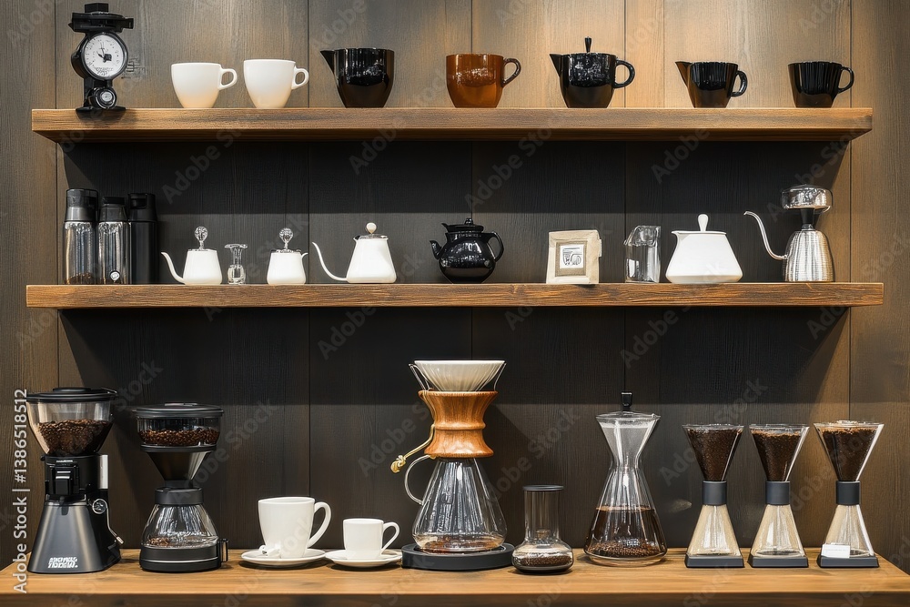 A Comprehensive Display of Various Coffee Brewing Methods Ideal for Baristas and Coffee Enthusiasts A Comprehensive Display of Various Coffee Brewing Methods Ideal for Baristas and Coffee Enthusiasts
