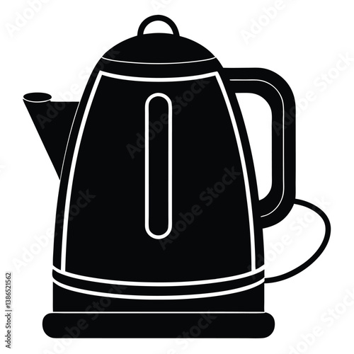 Modern Kettle Vector Illustration – Electric, Vintage, and Whistling Kettles