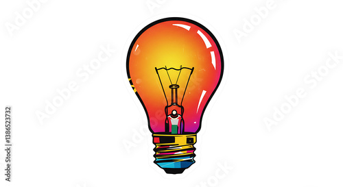 Light bulb icon. Lamp vector illustration on isolated background. Energy and idea sign business concept.
