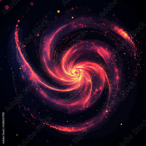 Abstract Energy Vortex, Deep Space and Star Field Concept