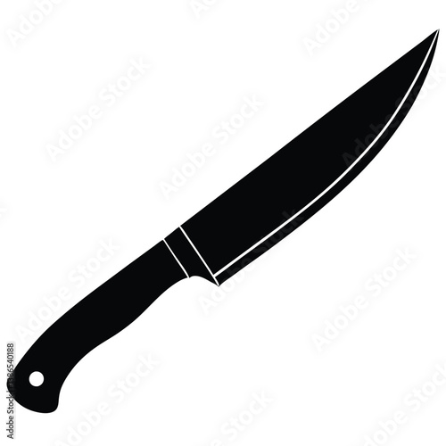 Knife Vector Illustration – Kitchen, Hunting, and Utility Blade Silhouette Design