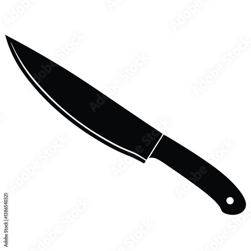 Knife Vector Illustration – Kitchen, Hunting, and Utility Blade Silhouette Design