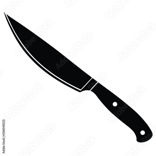Knife Vector Illustration – Kitchen, Hunting, and Utility Blade Silhouette Design