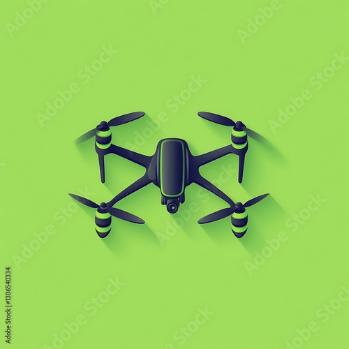 drone logo with spinning propellers