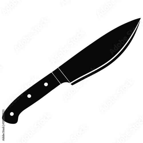 Knife Vector Illustration – Kitchen, Hunting, and Utility Blade Silhouette Design