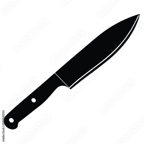 Knife Vector Illustration – Kitchen, Hunting, and Utility Blade Silhouette Design