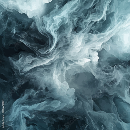 Subliminal flow of ethereal blue smoke.