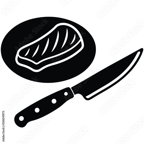 Knife Vector Illustration – Kitchen, Hunting, and Utility Blade Silhouette Design