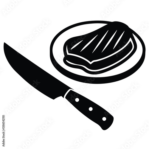 Knife Vector Illustration – Kitchen, Hunting, and Utility Blade Silhouette Design