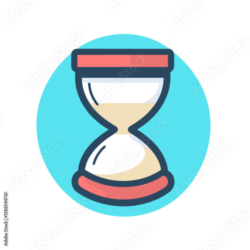 Hourglass Icon Illustration Time Measurement Concept
