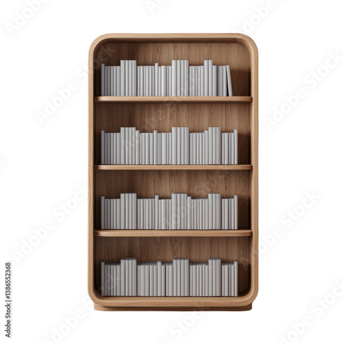 Modern furniture showcase cutout background bookshelf design minimalist style indoor space aesthetic appeal