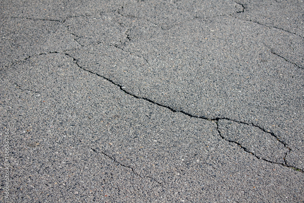 Obraz premium ひび割れたアスファルト