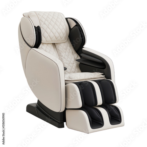 Relaxing massage chair with cutout background modern furniture stylish living room elegant design
