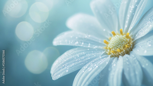 Sparkling white dots radiating from center on pale b