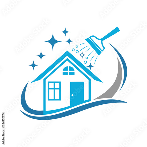 Unique cleaning logo Modern and minimalist vector and abstract logo