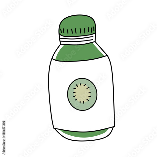 bottle of kiwi milk