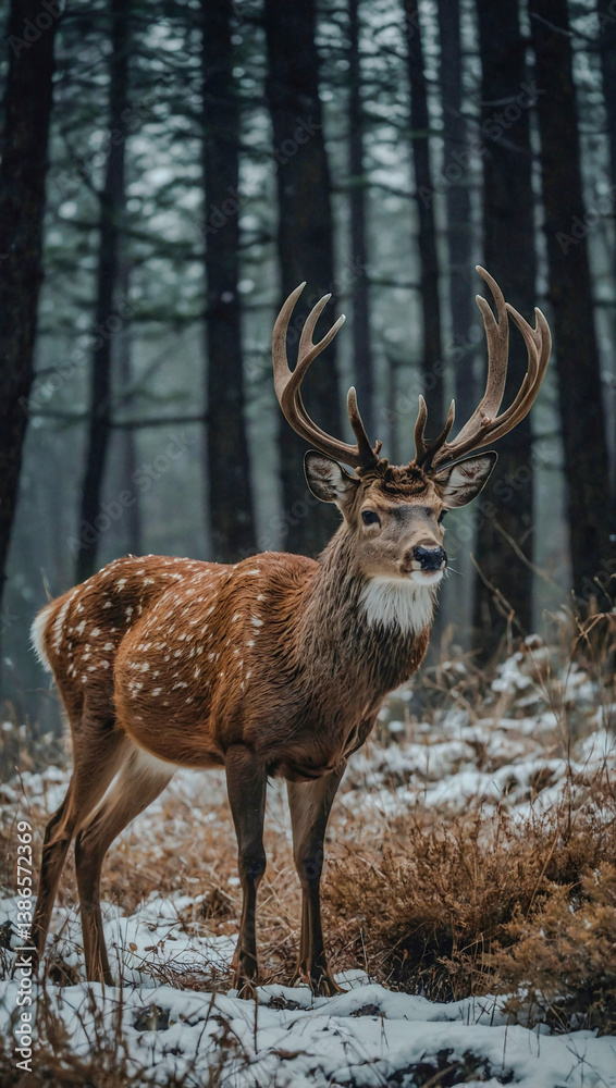 Deer in the wild. Deer in the wild.