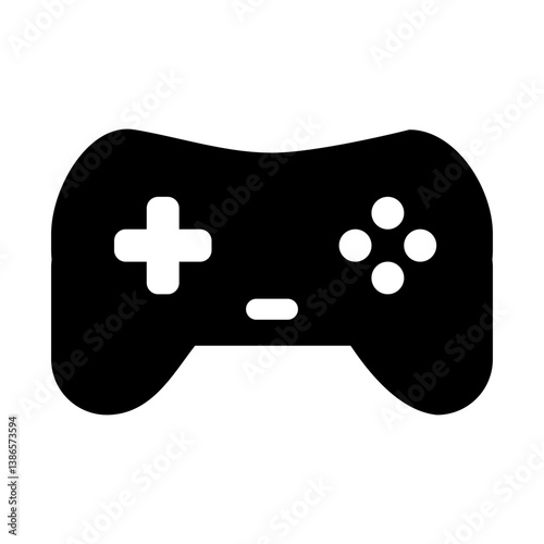 Vector games icon. black game controller symbol with trendy flat style icon for web site design, logo, app, UI isolated on white background