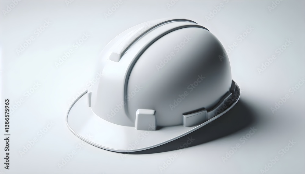 Fototapeta premium Protective hard hat with certified safety design and matte finish shown without logo