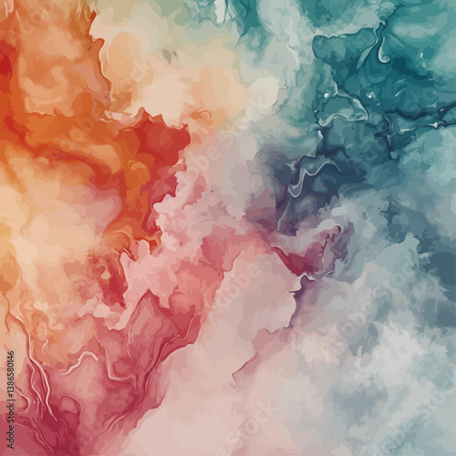 Abstract Fluid Art with Vibrant Colors and Soft Textures