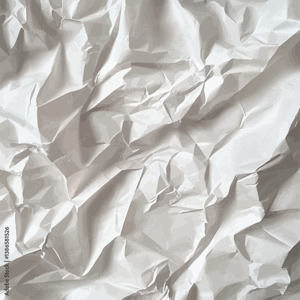 Obraz premium Crumpled White Paper Texture Background