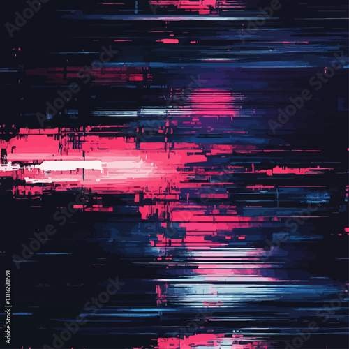 Neon Glitch: Abstract, Futuristic Visuals