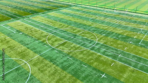 Circular Drone Flight Over Soccer Field