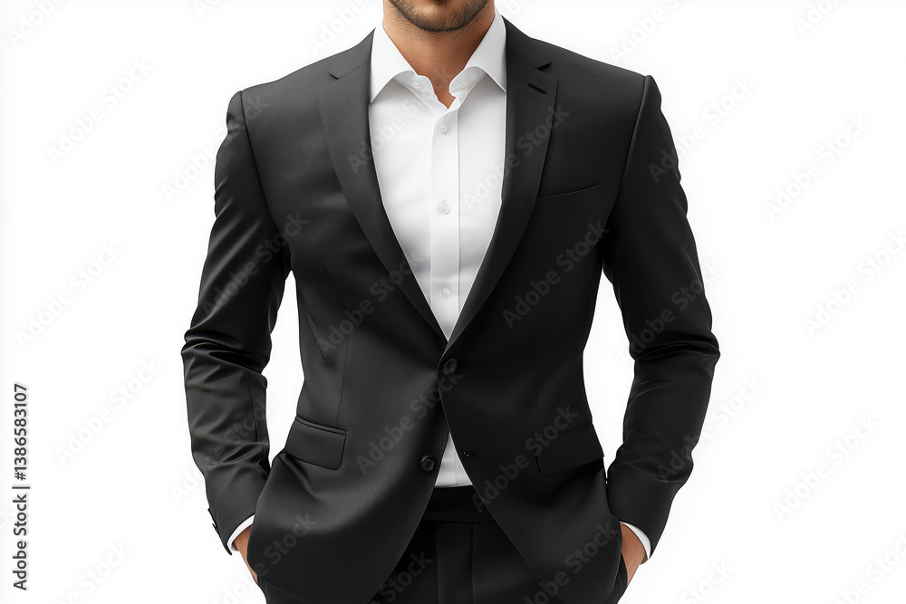 Black suit on the empty background. Black suit on the empty background.