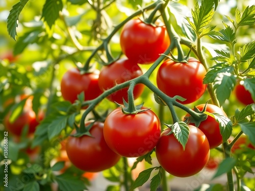 Ripe Red Tomatoes Growing on Vine in Garden - Fresh Harvest Tips