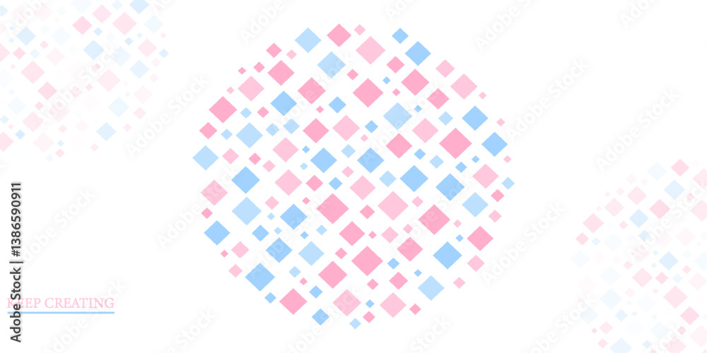 Seamles pink square and mini square of color trends for pattern Seamles pink square and mini square of color trends for pattern