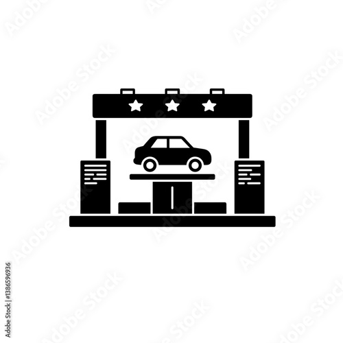 Auto Show Event Exhibition Stand Displaying a Car  