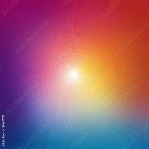 Energy and illumination: abstract rainbow spectrum background, radiance concept.