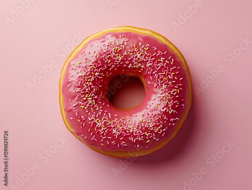 Wallpaper Mural donut with pink sprinkles Torontodigital.ca