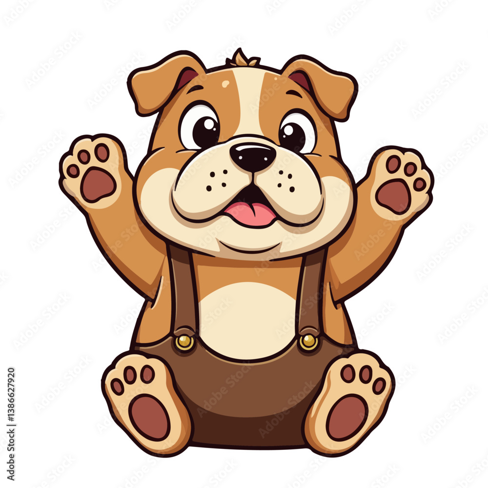 Obraz premium Bulldog Gym mascot design vector illustration logo