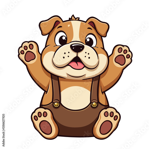 Bulldog Gym mascot design vector illustration logo
