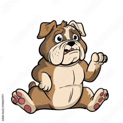 Bulldog Gym mascot design vector illustration logo