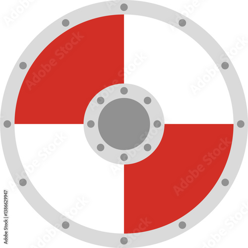 viking shield vector round shape