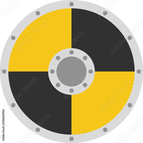 viking shield vector round shape
