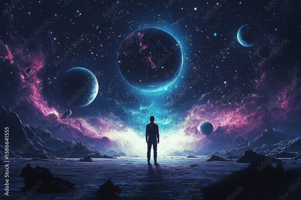 Obraz premium High-quality visual capturing the beauty of the cosmos and its mysteries.