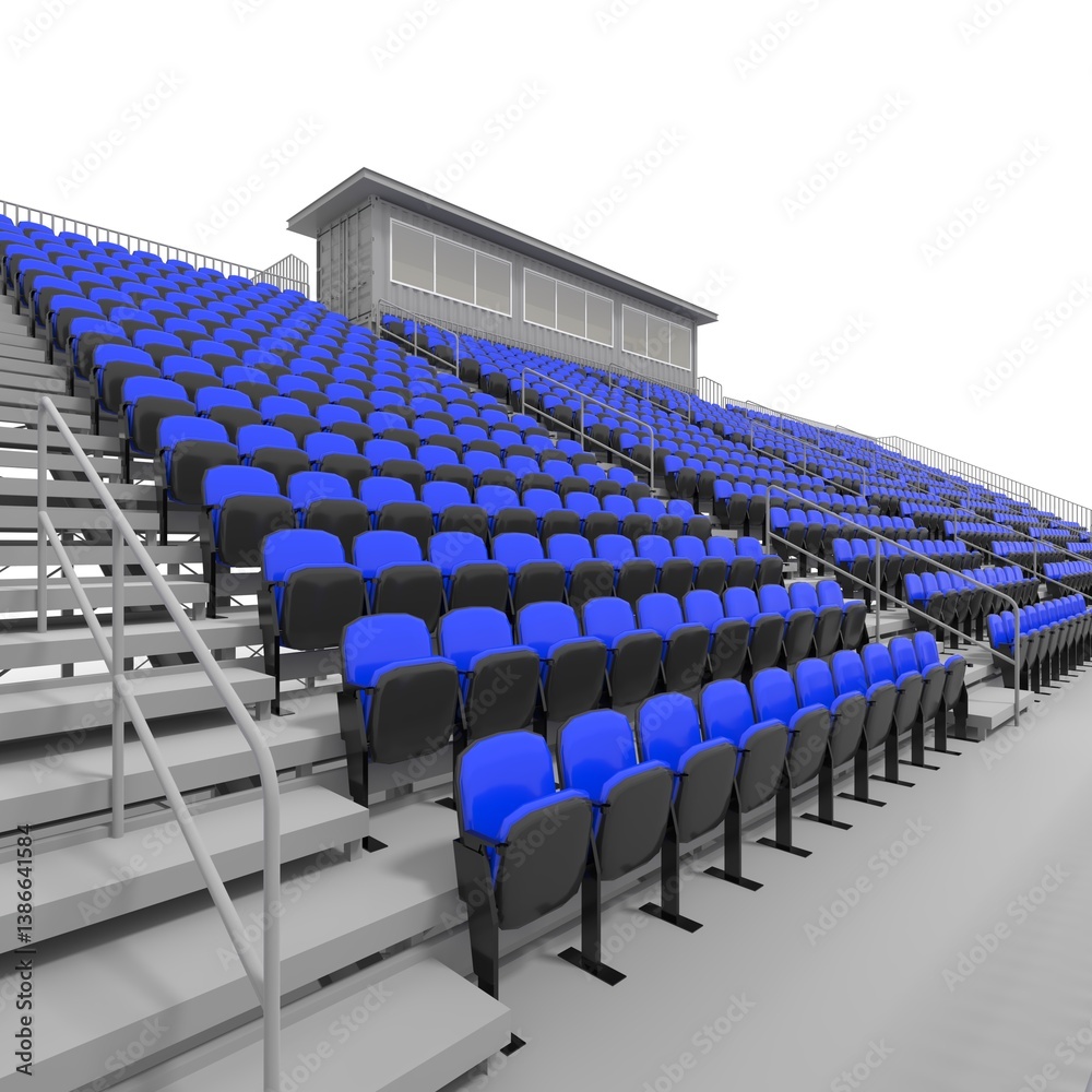 Fototapeta premium 3d render Bleachers design element. Furniture