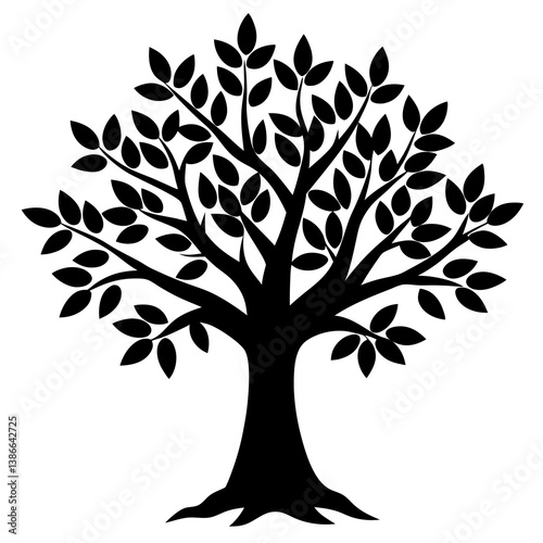 Olive tree isolated on white background