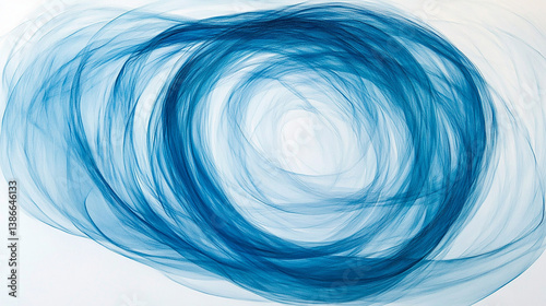 Swirling motion lines in faint blue on white backgro