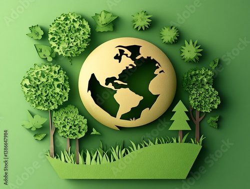 Earth Day Scene Eco-Friendly Graphics