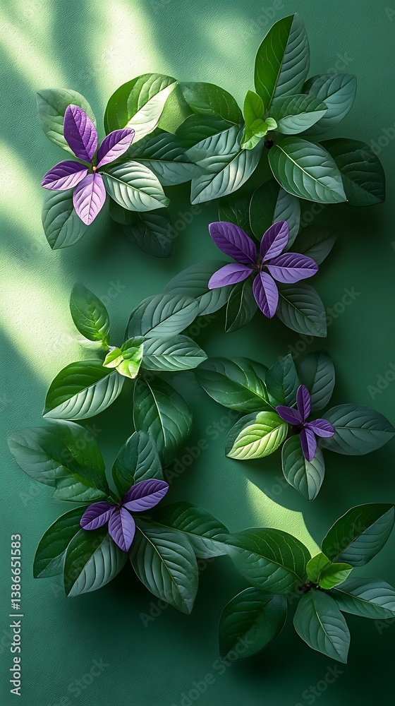 Floral Arrangement, Green Background