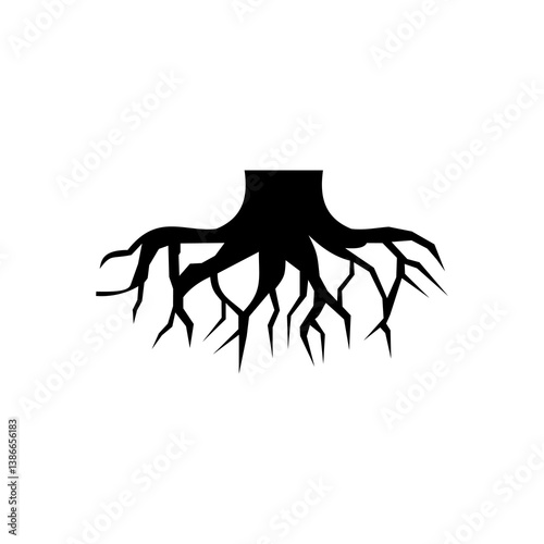 vector illustration of a silhouette of a spider