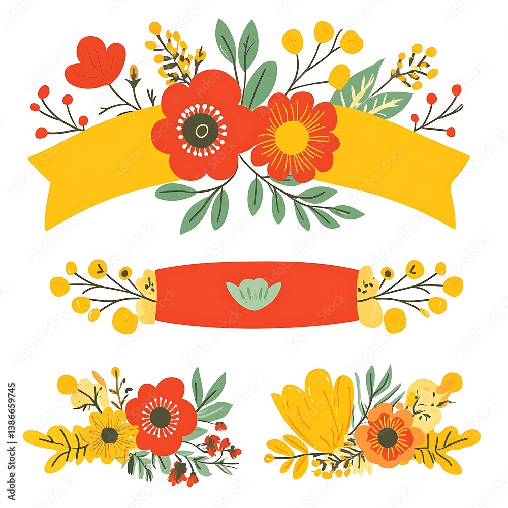 Floral Banner Graphic Design