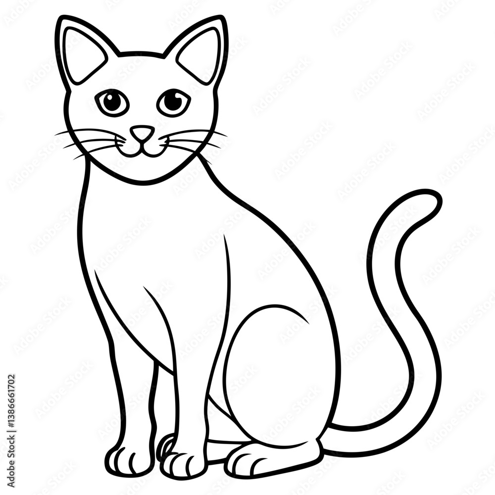 Minimalist Cat Vector Design Minimalist Cat Vector Design