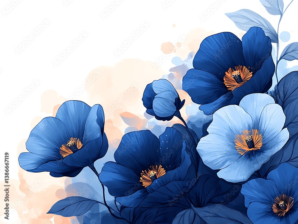 Floral Bouquet Watercolor Background