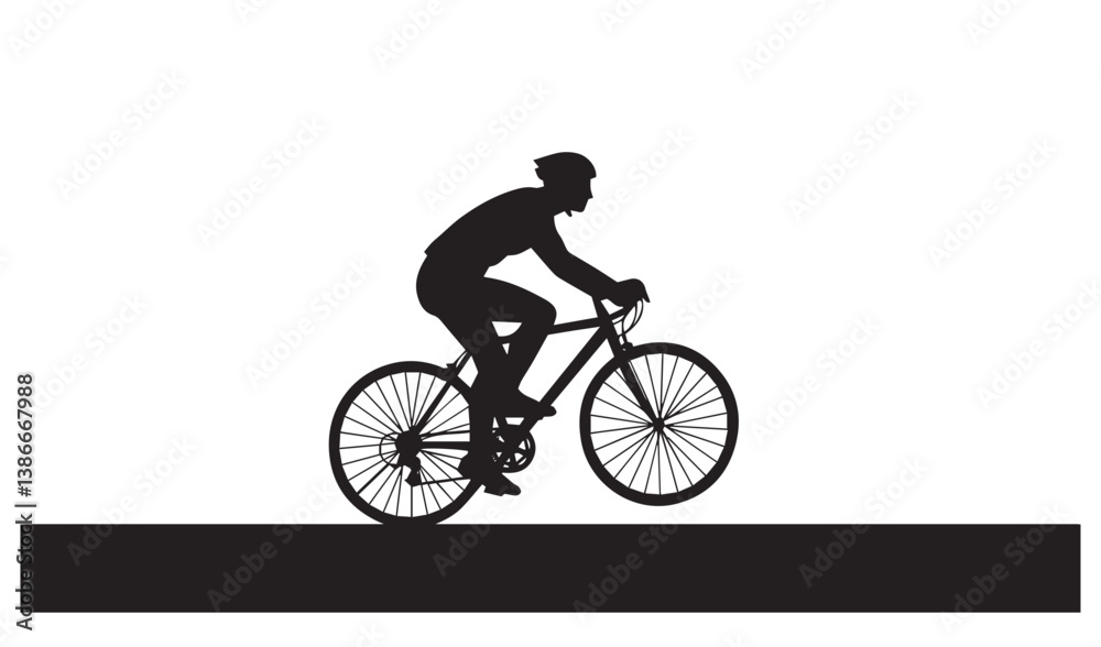 cyclist silhouette vector cyclist silhouette vector